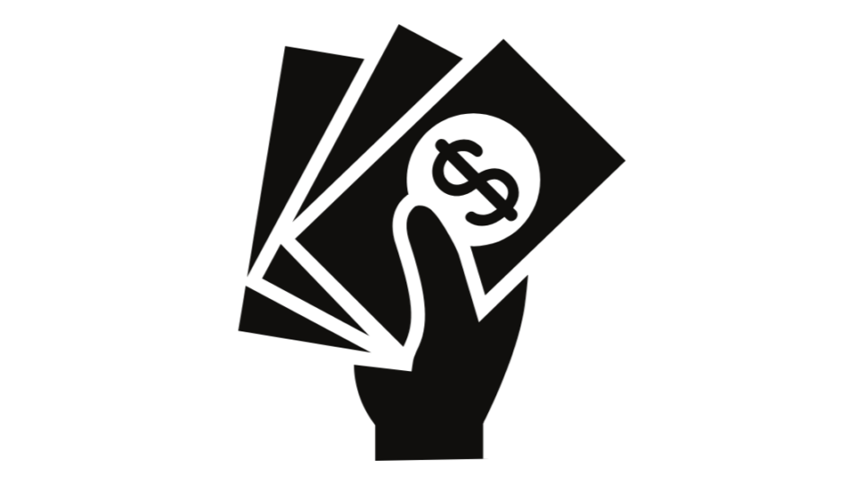 desenho de notas de dinheiro