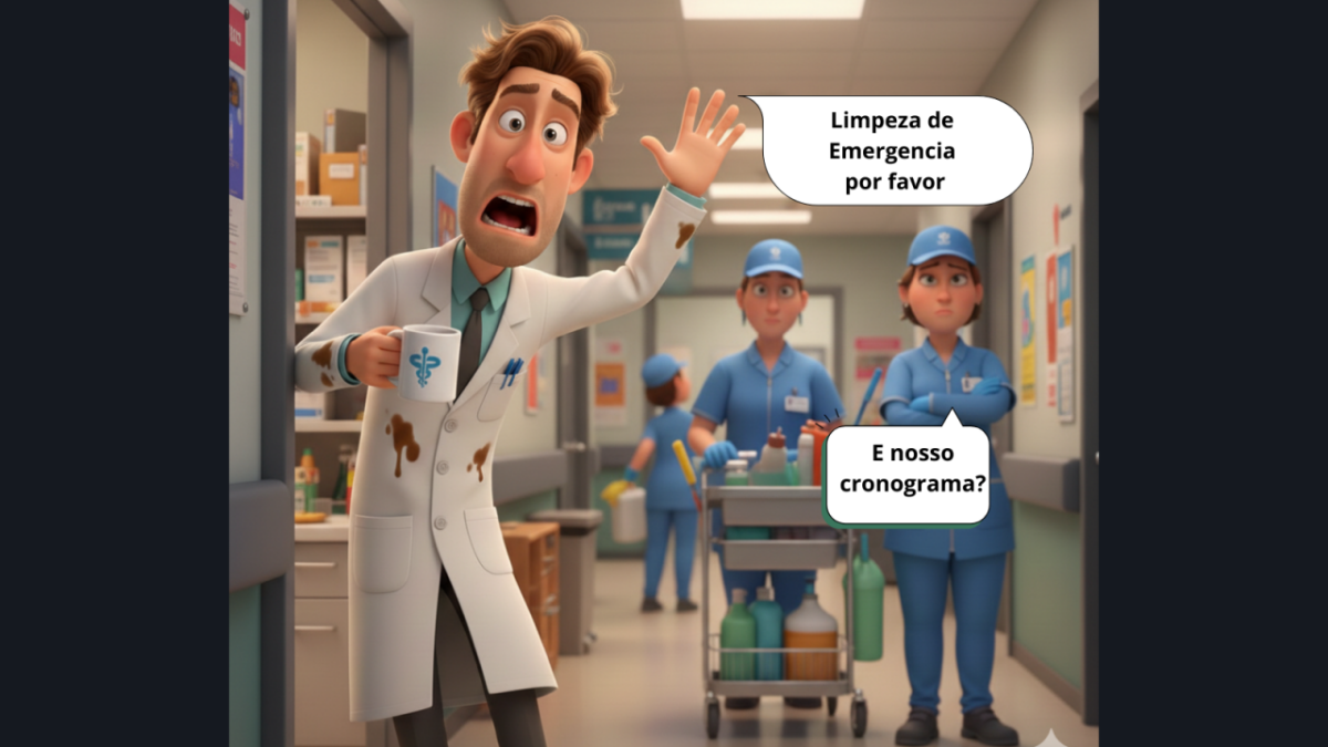 Quando o café na sala do médico vira “limpeza de emergência” e destrói o cronograma da limpeza hospitalar (Proposição Técnica) Elroi Medical