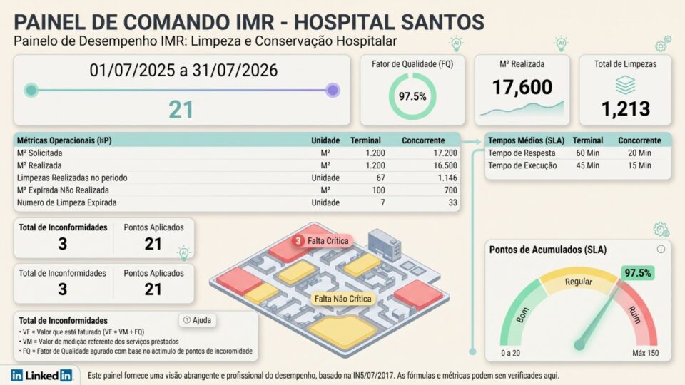 MEDIÇÃO DE RESULTADO (IMR) E CRITICIDADE AMBIENTAL NA HIGIENIZAÇÃO HOSPITALAR