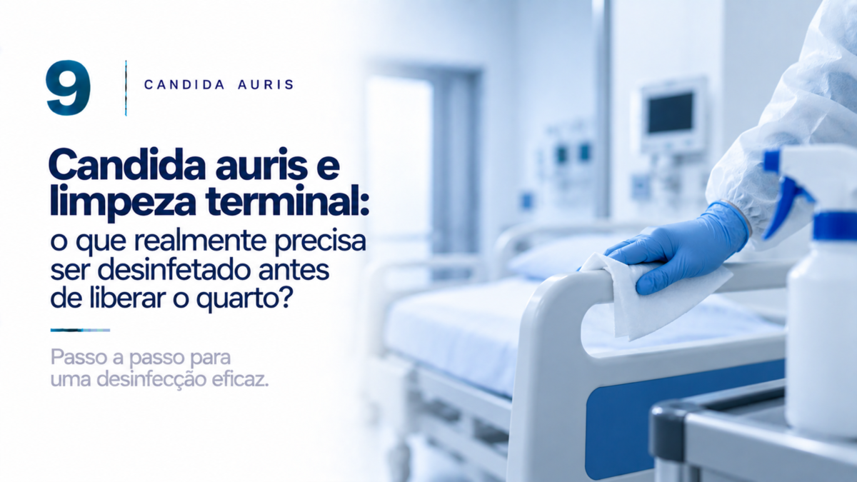 Candida auris e limpeza terminal: o que realmente precisa ser desinfetado antes de liberar o quarto?