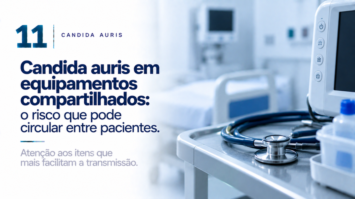 Candida auris em equipamentos compartilhados: o risco que pode circular entre pacientes