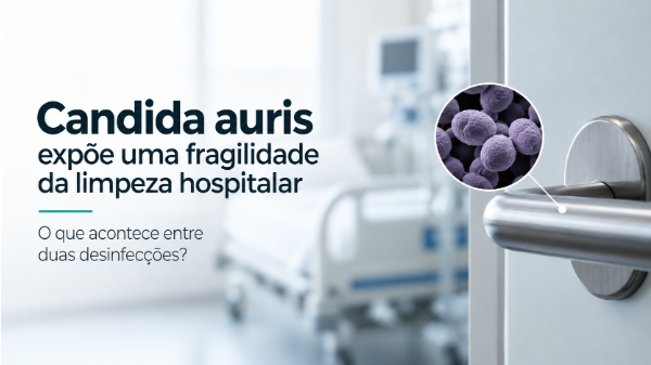 Candida auris expõe uma fragilidade da limpeza hospitalar: o que acontece entre duas desinfecções?