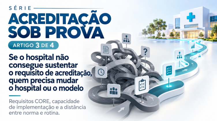 Se o hospital não consegue sustentar o requisito de acreditação, quem precisa mudar o hospital ou o modelo ? SÉRIE — ACREDITAÇÃO SOB PROVA
